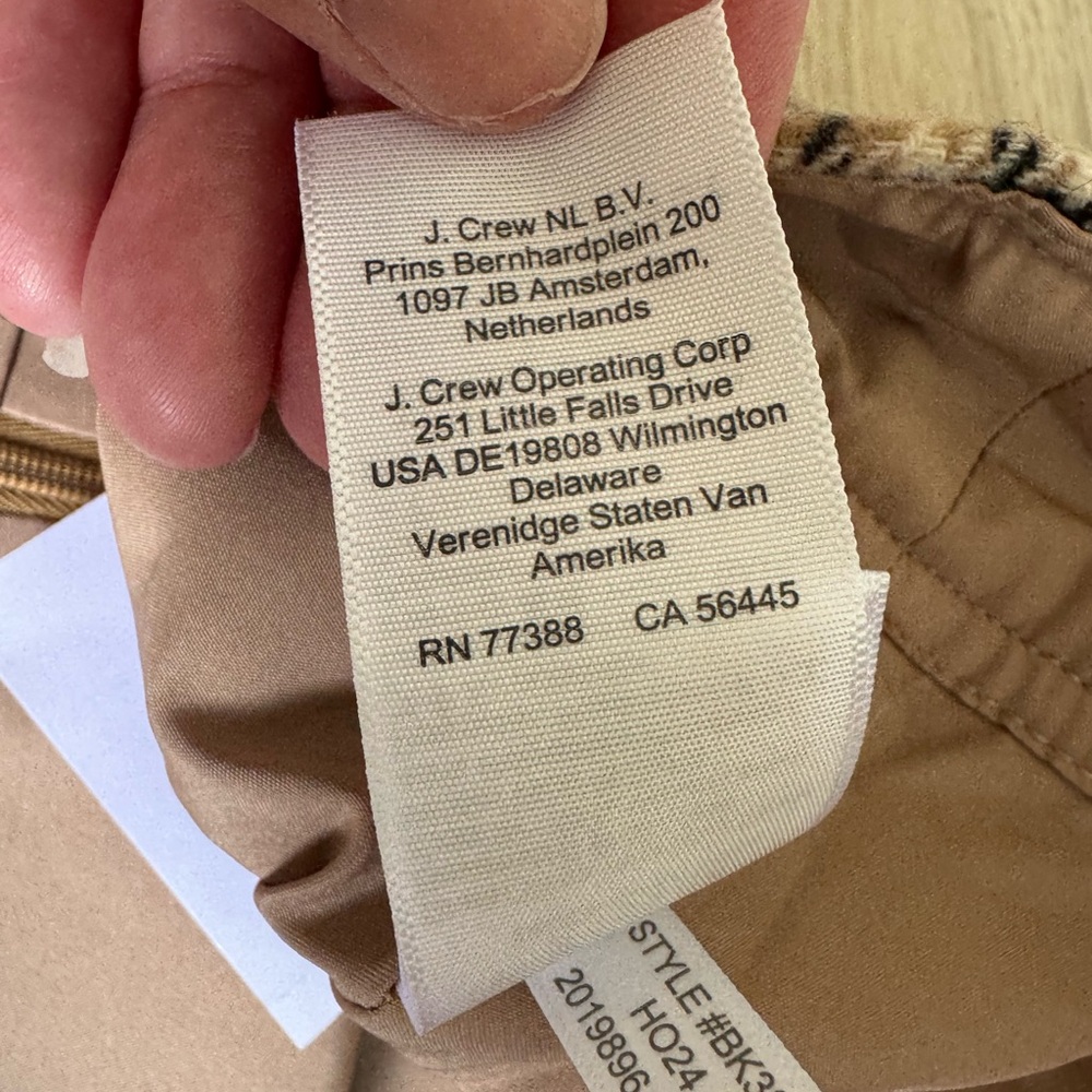 NWT J. Crew Plaid Women's Mini Skirt in Tan, Red, black checks Size 0 Fair Trade - Picture 7 of 9